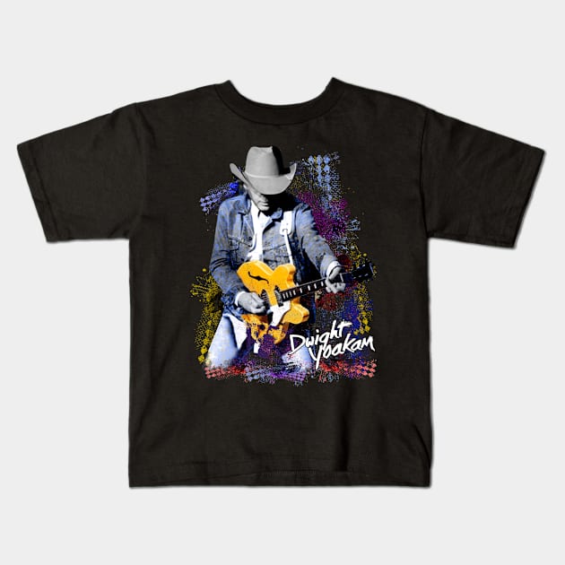 Dwight Yoakam Kids T-Shirt by TesieAraa